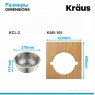 Сервировочная доска для кухонной мойки с дуршлагом и миской Kraus KAC-1005BB