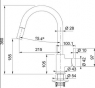 Змішувач кухонний Franke Lina 115.0626.055 з виносним виливом онікс