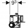Монтажний елемент Geberit GIS 461.736.00.1 для душової системи, з водовідводом у стіні, для висоти вирівнювальної стяжки на трапі 65–90 мм
