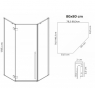 Душевая кабина Rea Rama 9335118097 80x80 см
