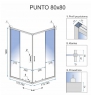 Душевая кабина Rea Punto REA-K4800 80x80 см с поддоном