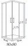 Душевая кабина Rea Punto 8895641745 80x80 см