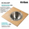 Сервировочная доска для кухонной мойки с миской Kraus Workstation KAC-205BB
