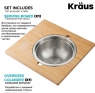 Сервировочная доска Kraus KAC–105BB для кухонной мойки с дуршлагом из нержавеющей стали 