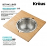 Сервировочная доска для кухонной мойки с дуршлагом Kraus Workstation KAC-105BB