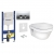 Комплект 6 в 1 унитаз подвесной Gustavsberg Hygienic Flush 5G84 c комплектом Geberit Duofix 4в1 458.121.21.1