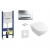 Комплект 5 в 1 унитаз подвесной Villeroy&Boch O.novo DirectFlush 5660HR01 с комплектом Geberit Duofix 4в1 458.178.21.1