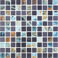 Мозаїка скляна Котто Кераміка GMP 0825045 С2 print 42/black mat 300x300 (кубик 2,5х2,5)