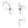 Смеситель для кухонной мойки Lidz BLA 14 43 008F-3