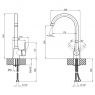 Смеситель для кухонной мойки Lidz CRM J-Lex 40 017-8