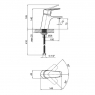 Смеситель для умывальника Lidz CRM 19 46 001F