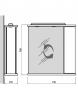 Шафа дзеркальна навісна Мойдодир ST-70 з LED-підсвіткою