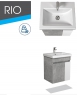 Тумба підлогова Мойдодир Rio-50-A з умивальником Como 50 бетон/білий