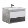 Тумба підвісна Мойдодир Oslo-80-A Loft бетон з умивальником Su-80 бетон з білим матом
