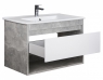 Тумба підвісна Мойдодир Oslo-80-A Loft бетон з умивальником Su-80 бетон з білим матом
