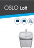 Тумба підлогова Мойдодир Oslo-60 Loft бетон з умивальником Runa 60 бетон з білим матом