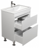 Тумба підлогова Мойдодир Prime-60-U з умивальником Como 60 білий