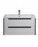 Тумба підвісна Мойдодир Paula 100-A з умивальником Cosmo 100 біла/графіт
