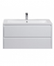 Тумба підвісна Мойдодир MARKO-100-A з умивальником Cosmo 100 білий
