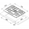 Варильна поверхня газова Franke Smart FHSM 755 4G DC ON E
