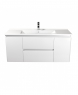 Тумба підвісна Мойдодир SORRENTO-120-A білий глянсовий з умивальником Creavit Su-120