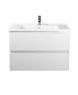 Тумба підвісна Мойдодир SORRENTO-80-A білий глянсовий з умивальником Creavit Su-80