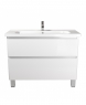 Тумба підвісна Мойдодир PALERMO-100-U білий глянсовий з умивальником Creavit ID-100