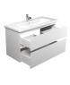 Тумба підвісна Мойдодир PALERMO-100-U білий глянсовий з умивальником Creavit ID-100