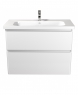 Тумба підвісна Мойдодир PALERMO-90-U білий глянсовий з умивальником Creavit ID-90