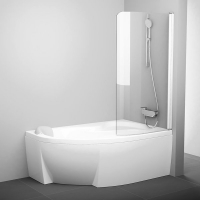 Штора для ванн Ravak Rosa CVSK1 R 100х150 см білий/Transparent
