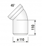 Отвод для унитаза Sanit 45º DN 100