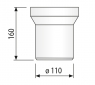 Патрубок для унитаза Sanit DN 100 160 мм