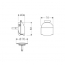 Слив/перелив для ванны Hansgrohe Exafill 58127000 внешняя часть