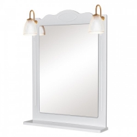 Зеркало с подсветкой Akvarodos "Классик" 65 и с полкой (белое)