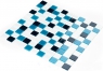 Мозаїка Котто Кераміка GM 4021 C3 Cerulean D-Cerulean M-White 300x300x4