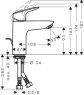 Смеситель для умывальника Hansgrohe Logis 71105000