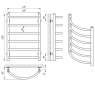 Полотенцесушитель Laris Омега П6 71207069, 400х600 мм