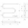 Полотенцесушитель Laris Змеевик 25 РС3 71207184, 600х500 мм