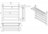 Полотенцесушитель с полкой Laris Кватро П6 71207565, 500х500 мм