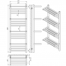 Полотенцесушитель с полками Laris Форум П16 71207681bronze, 400х1200 мм