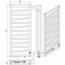 Полотенцесушитель электрический Laris Мираж ЧКЧ12 71207714, 500х1200 мм