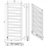 Полотенцесушитель электрический Laris Мираж ЧКЧ12 71207715, 500х1200 мм