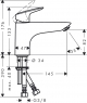 Смеситель для умывальника Hansgrohe Logis 71311000 Monotrou