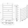 Полотенцесушитель электрический Laris Виктория П8 73207017, 500х800 мм