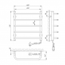 Полотенцесушитель электрический Laris Стандарт П5 73207020gold, 450х500 мм