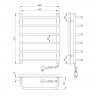 Полотенцесушитель электрический Laris Стандарт П6 73207021, 450х600 мм