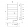Полотенцесушитель электрический Laris Стандарт П7 73207022, 450х700 мм