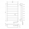 Полотенцесушитель электрический Laris Стандарт П8 73207023, 500х800 мм