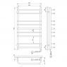 Полотенцесушитель электрический Laris Стандарт П9 73207024, 500х900 мм