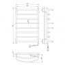 Полотенцесушитель электрический Laris Евромикс П8 73207028gold, 500х800 мм